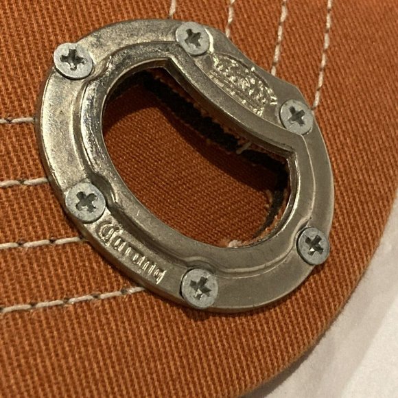 Corona extra Hat HTF Color 2007 Bio-Domes  Cap Bottle Opener Orange Worn Twice - Picture 3 of 10